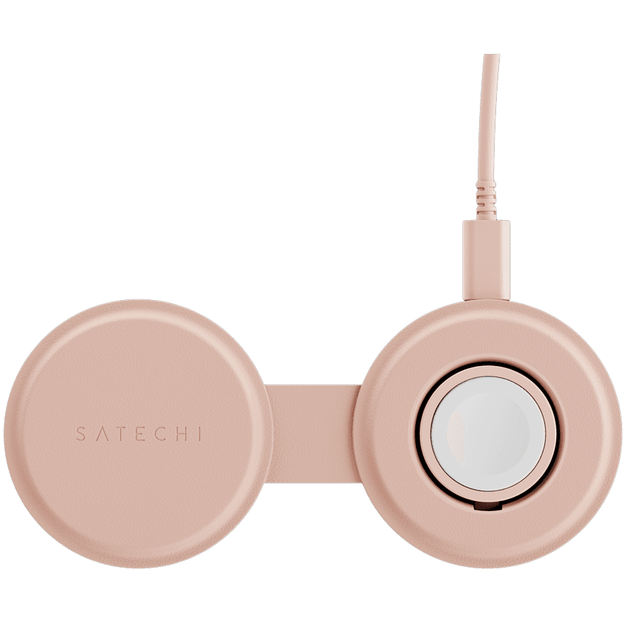 SATECHI OntheGo 2-in-1 Wireless Charger (Desert Rose) 2
