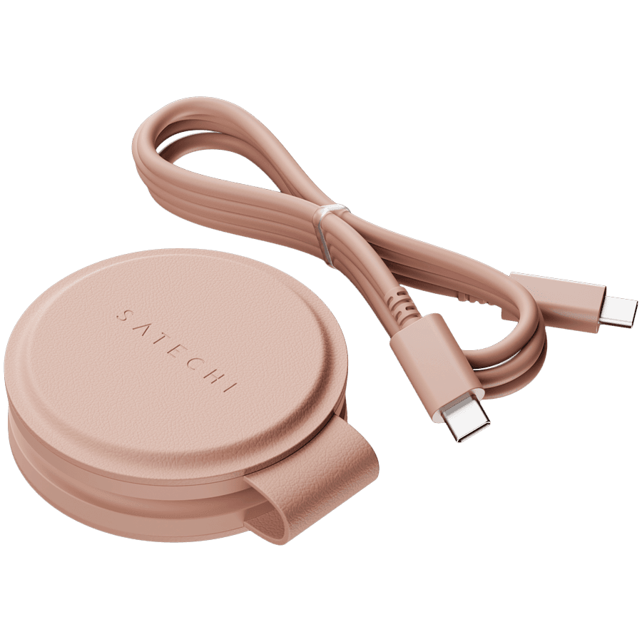 SATECHI OntheGo 2-in-1 Wireless Charger (Desert Rose) 5