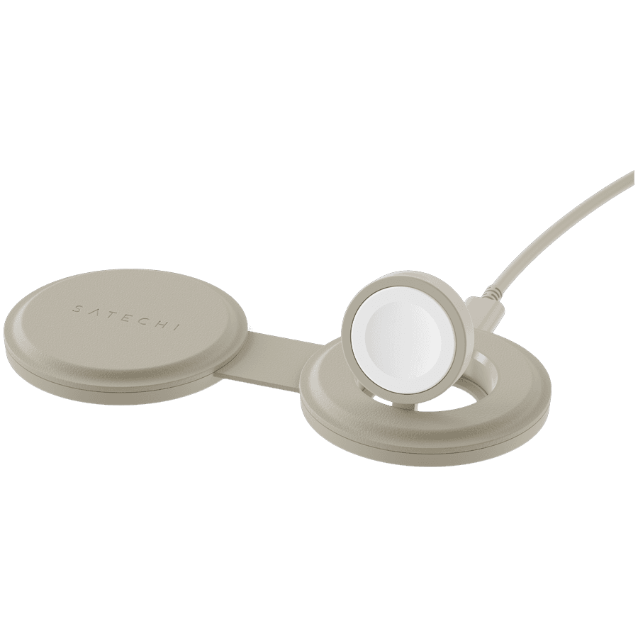 SATECHI OntheGo 2-in-1 Wireless Charger (Sand) 4