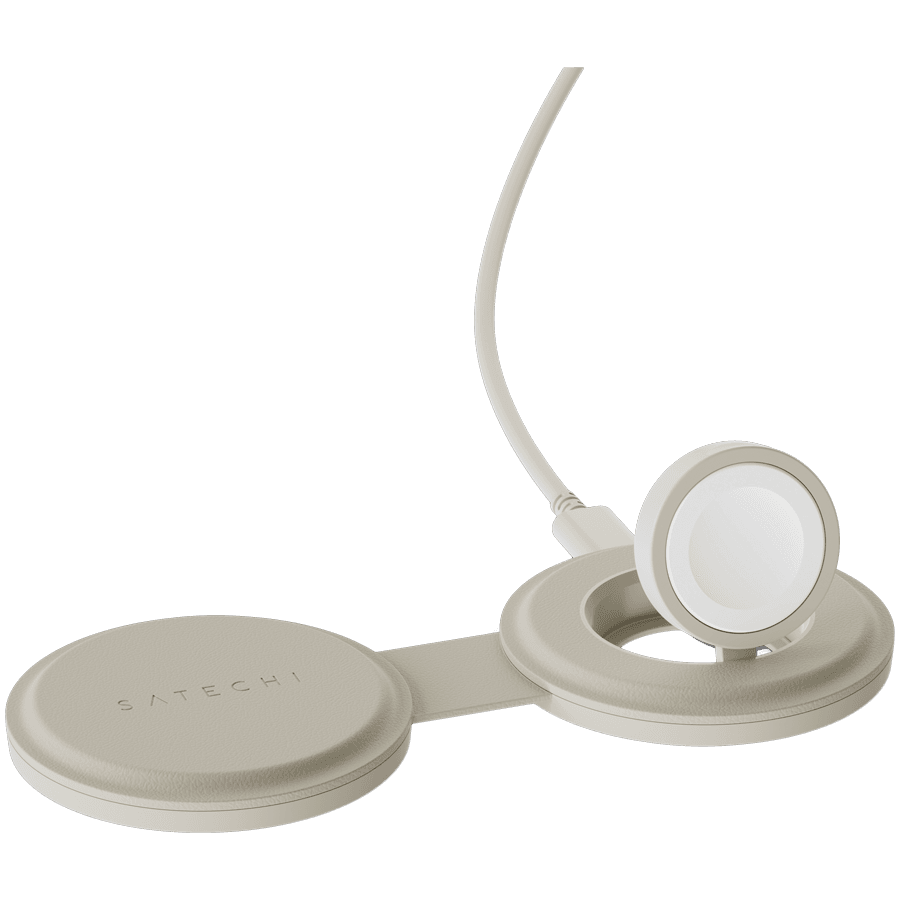 SATECHI OntheGo 2-in-1 Wireless Charger (Sand) 5