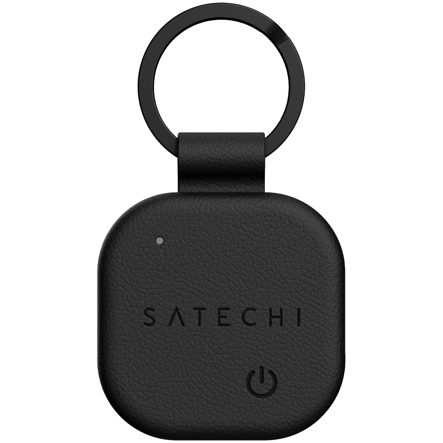 SATECHI Vegan-Leather Keychain with Find My
