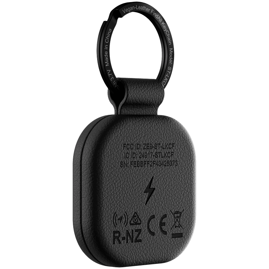SATECHI Vegan-Leather Keychain with Find My 2