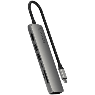 SATECHI 7-in-1 USB-C Slim Multiport Adapter with Ethernet (Space Grey)