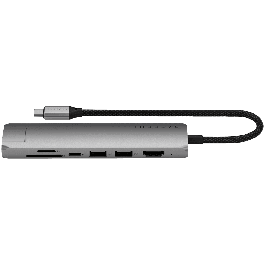 SATECHI 7-in-1 USB-C Slim Multiport Adapter with Ethernet (Space Grey) 4