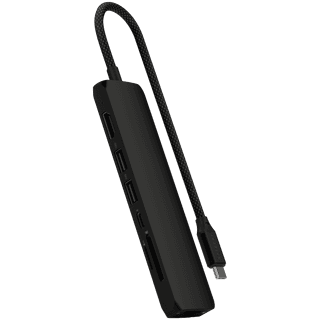 SATECHI 7-in-1 USB-C Slim Multiport Adapter with Ethernet (Black)