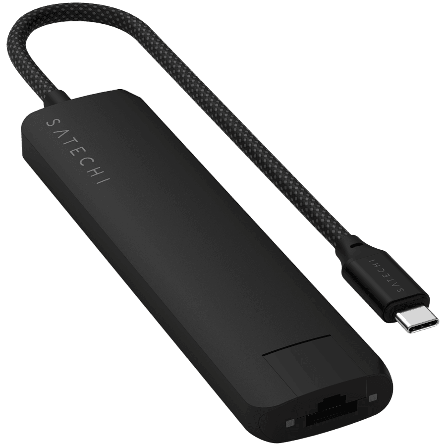 SATECHI 7-in-1 USB-C Slim Multiport Adapter with Ethernet (Black) 2