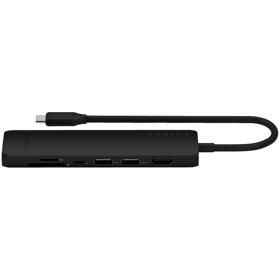 SATECHI 7-in-1 USB-C Slim Multiport Adapter with Ethernet (Black) 4