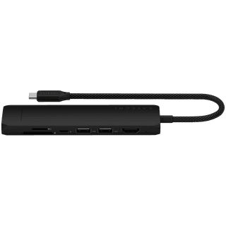 SATECHI 7-in-1 USB-C Slim Multiport Adapter with Ethernet (Black)
