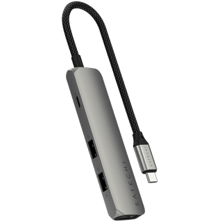 SATECHI 4-in-1 USB-C Slim Multiport Adapter 4K (Space Grey)