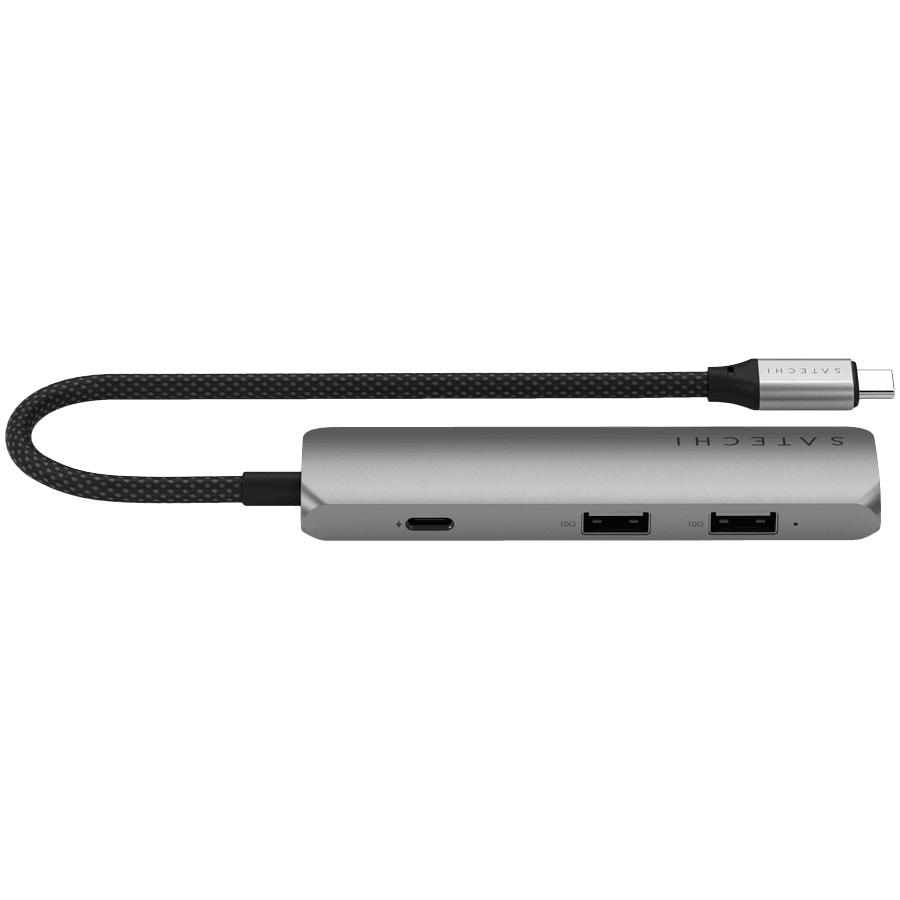 SATECHI 4-in-1 USB-C Slim Multiport Adapter 4K (Space Grey) 4