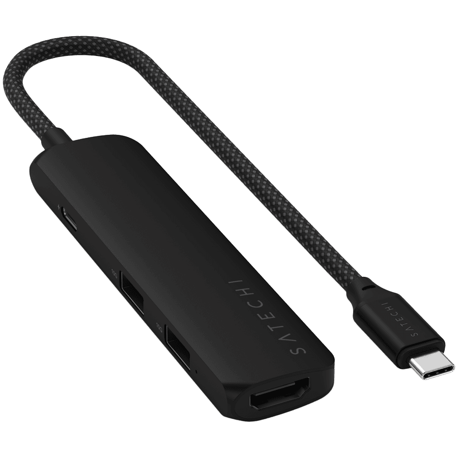 SATECHI 4-in-1 USB-C Slim Multiport Adapter 4K (Black) 2