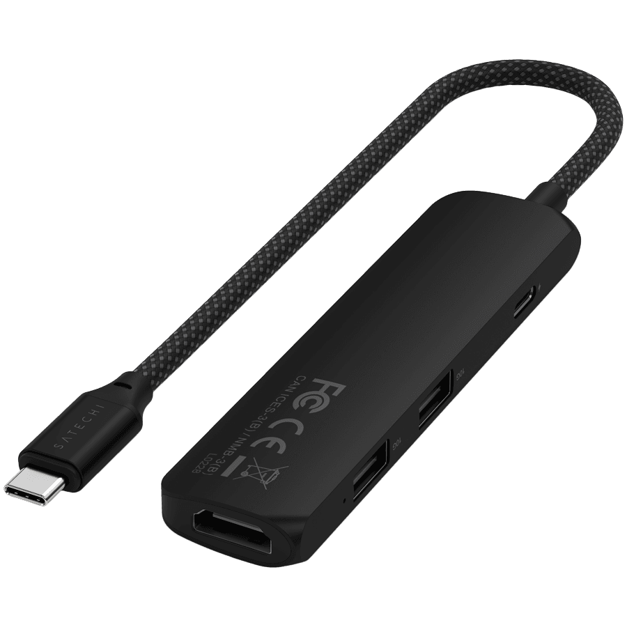 SATECHI 4-in-1 USB-C Slim Multiport Adapter 4K (Black) 3