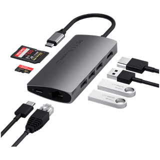 SATECHI Type-C Multi-Port Adapter 4K with Ethernet V2 Space Gray