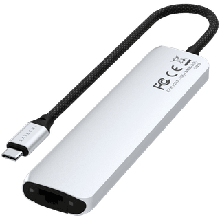 SATECHI 7-in-1 USB-C Slim Multiport Adapter with Ethernet (Silver)