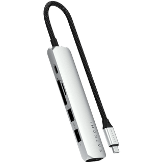SATECHI 6-in-1 USB-C Slim Multiport Adapter (Silver)