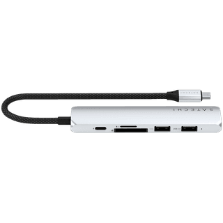 SATECHI 6-in-1 USB-C Slim Multiport Adapter (Silver)