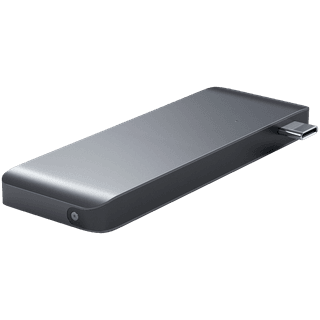 SATECHI Type-C Pass-Through USB Hub with USB-C Charging Port Space Gray