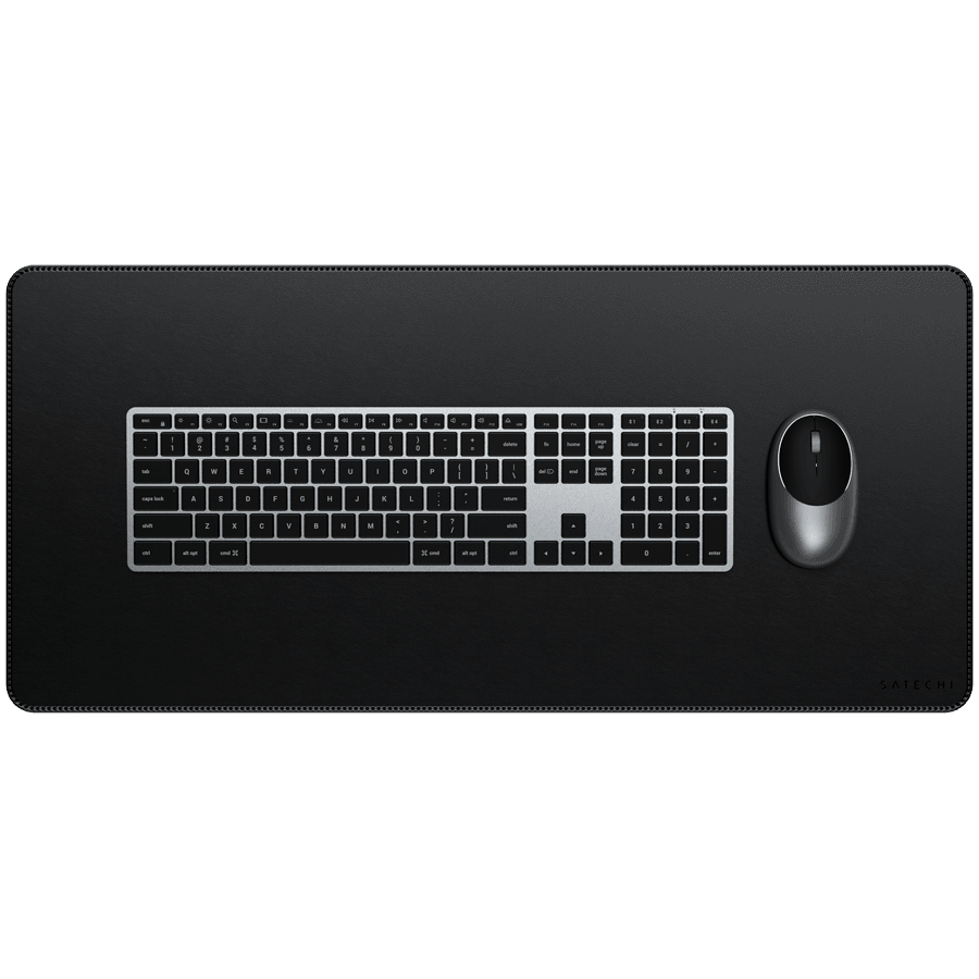 SATECHI Vegan-Leather Premium Desk Mat (Black) 3