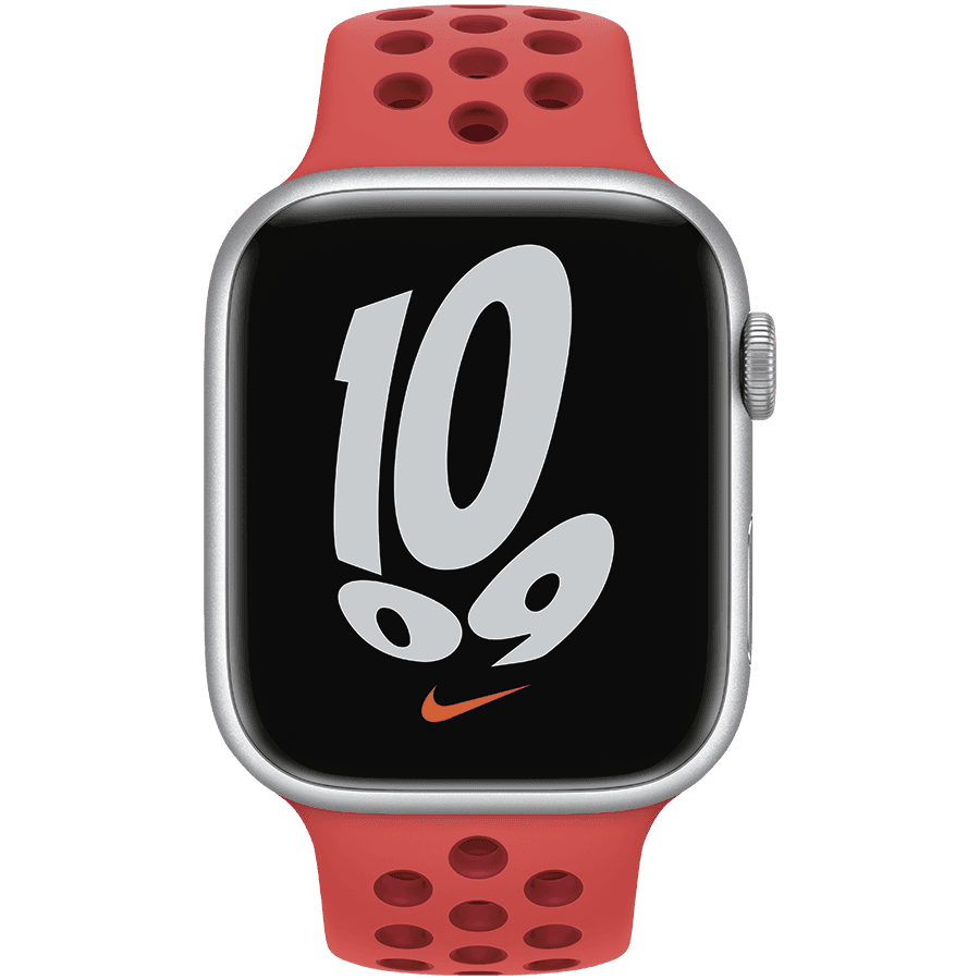 45mm Bright Crimson/Gym Red Nike Sport Band 3