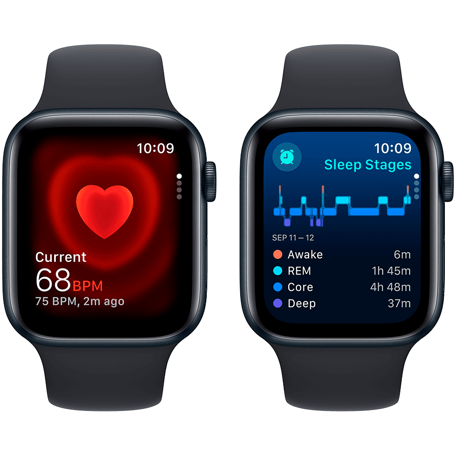 Apple Watch SE GPS 44mm Midnight Aluminium Case with Midnight Sport Band - S/M 5