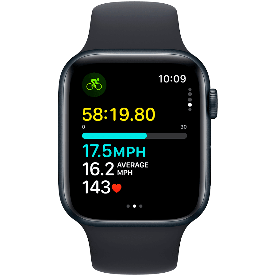 Apple Watch SE GPS 44mm Midnight Aluminium Case with Midnight Sport Band - S/M 6