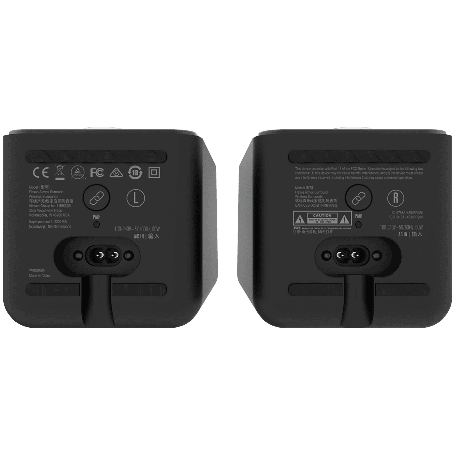 Klipsch Flexus SURR 200 Surround speakers for Flexus Core soundbars, black, pair 6