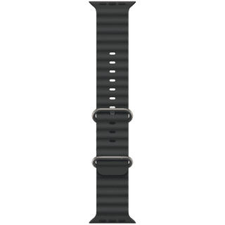 Apple 49mm Black Ocean Band - Natural Titanium Finish