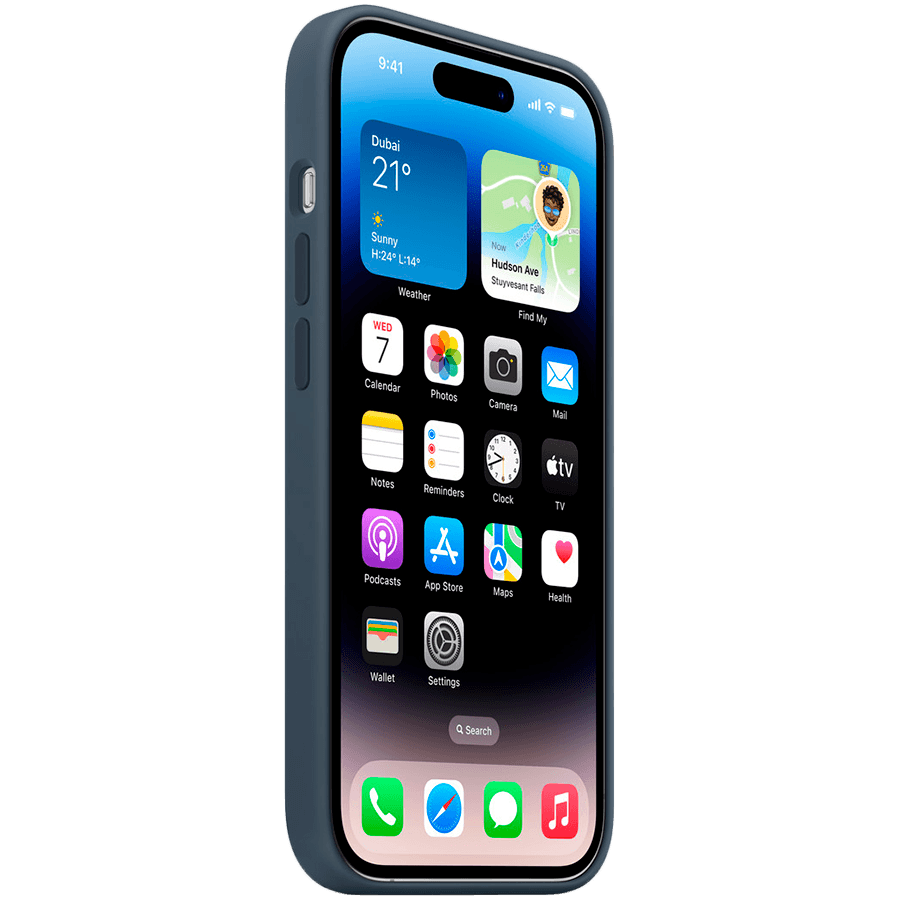 iPhone 14 Pro Silicone Case with MagSafe - Storm Blue 3