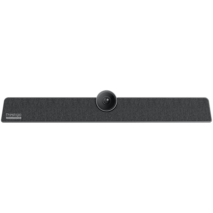 Prestigio Solutions Video Conferencing Collaboration Bar Alpha: UHD, 12MP, 6 mic, 8m (Range), Connection via USB Type-C or AUX