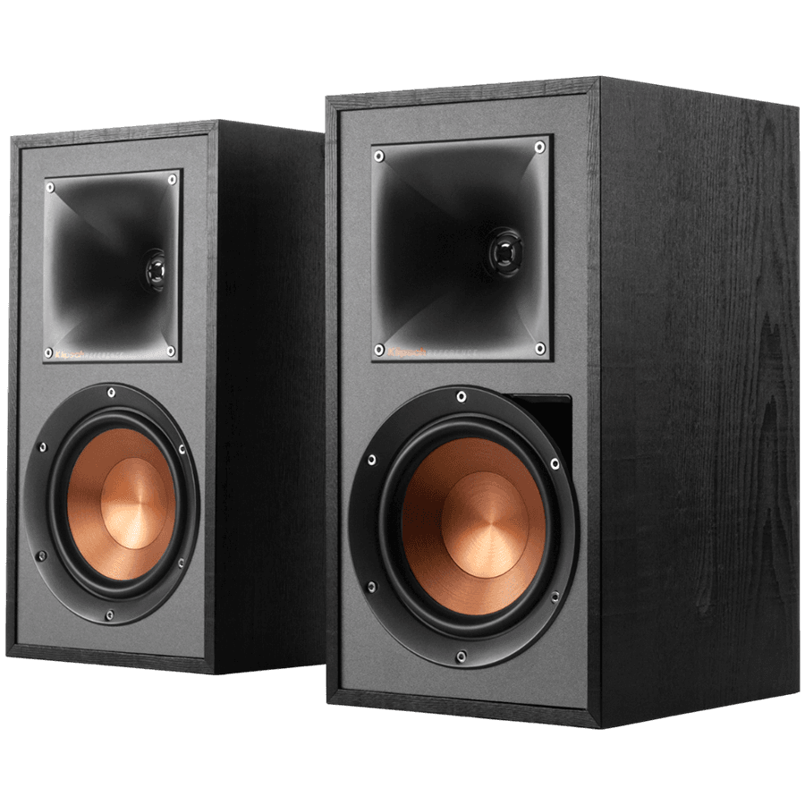 Klipsch Reference R-51PM Powered Bookshelf Speakers, Black, Pair