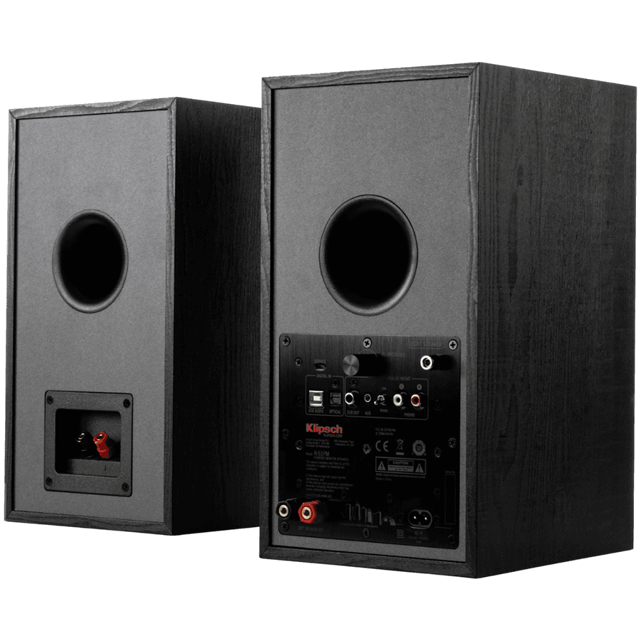 Klipsch Reference R-51PM Powered Bookshelf Speakers, Black, Pair 3