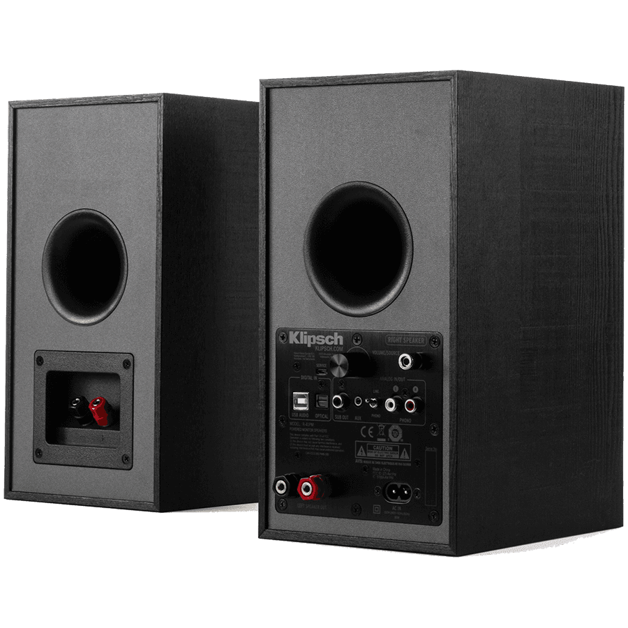 Klipsch Reference R-41PM Powered Bookshelf Speakers, Black, Pair 3