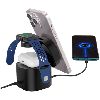 Canyon 4 in 1 Wireless Charging Stand, 30W max, Size: 70x70x70.3mm, weight: 414g, with 65W charger and 1M cable, black