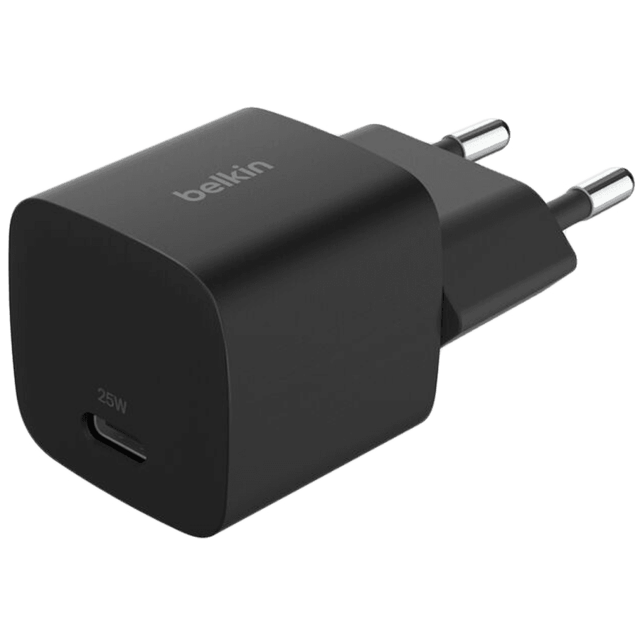 BELKIN 25W USB-C PD WALL CHARGER WITH PPS, BLK