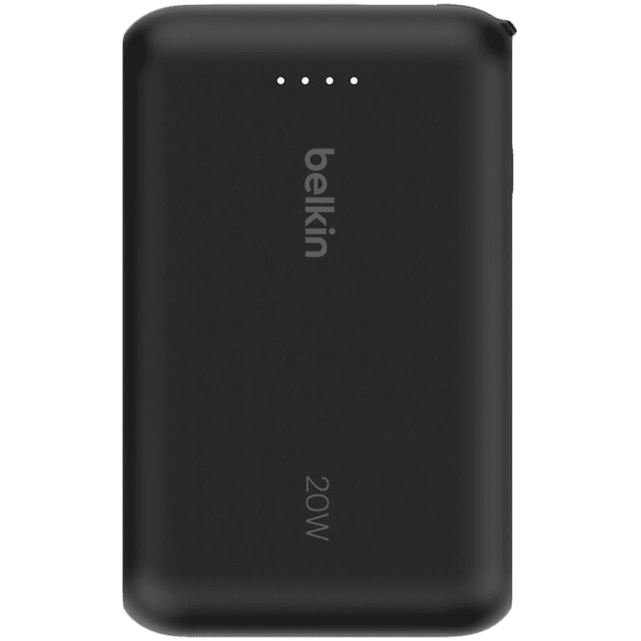 BELKIN 10k PD20w Integrated USB-C Cable Power Bank, Black