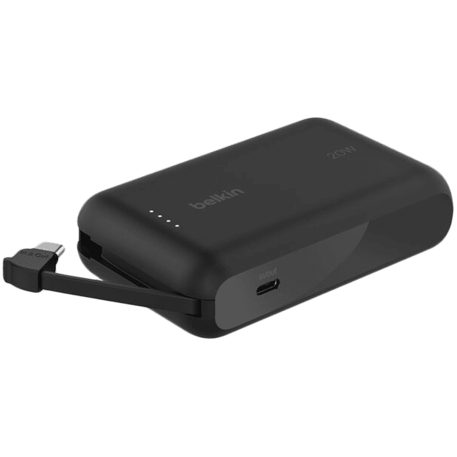 BELKIN 10k PD20w Integrated USB-C Cable Power Bank, Black 3