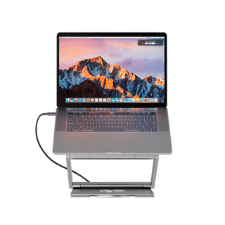Canyon Laptop stands with hub, TYPE C F to HDMI2.0+2USB3.0+USBC3.0+RJ45+PD, TYEP C TO C cable 1m white with Emarker: HUSB332A, Material: Aluminum case+ABS+PS, Size: 245x240x27.2+/-0.3mm, Weight:1304g