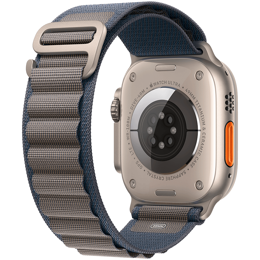 Apple Watch Ultra 2 GPS + Cellular, 49mm Titanium Case with Blue Alpine Loop - Large 3