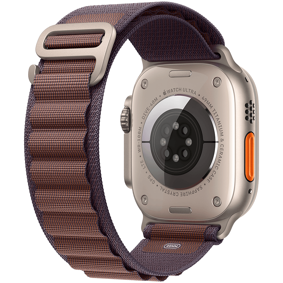 Apple Watch Ultra 2 GPS + Cellular, 49mm Titanium Case with Indigo Alpine Loop - Large 3