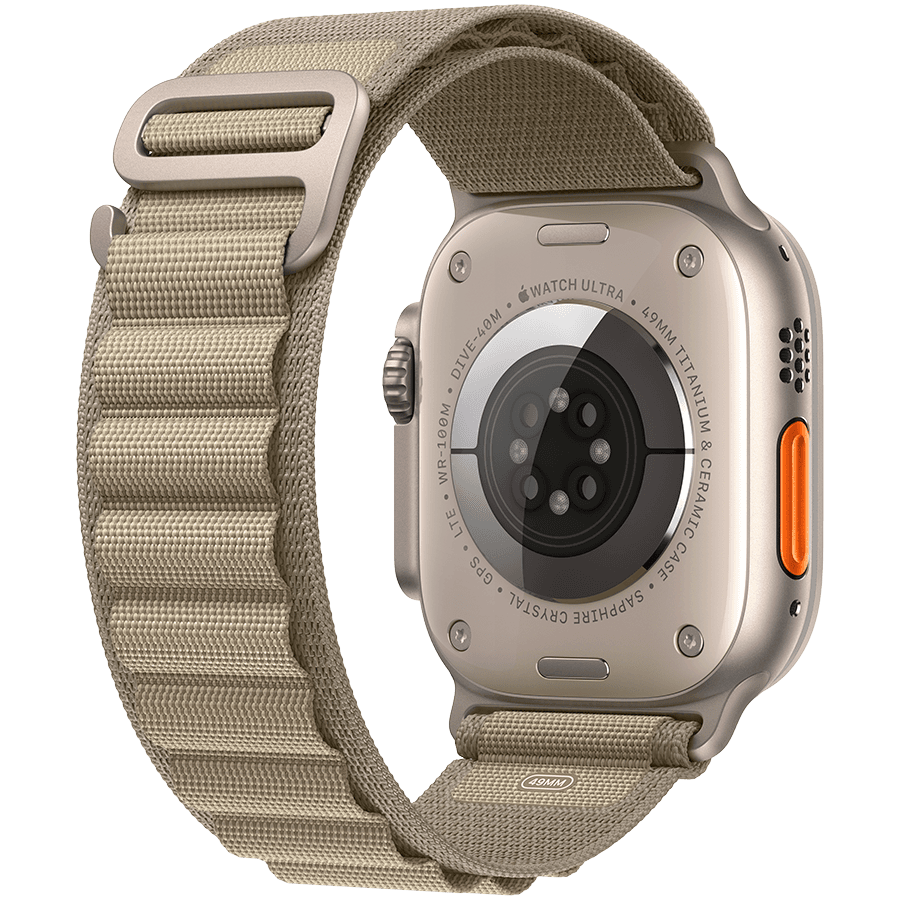 Apple Watch Ultra 2 GPS + Cellular, 49mm Titanium Case with Olive Alpine Loop - Medium 3