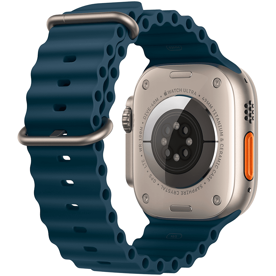 Apple Watch Ultra 2 GPS + Cellular, 49mm Titanium Case with Blue Ocean Band 3