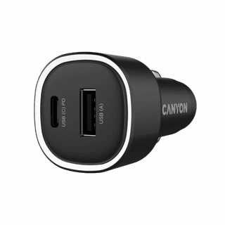 CANYON car charger OnDrive 85 PD 85W USB-A+USB-C Black