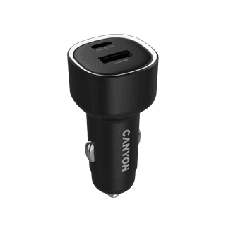 CANYON car charger OnDrive 85 PD 85W USB-A+USB-C Black