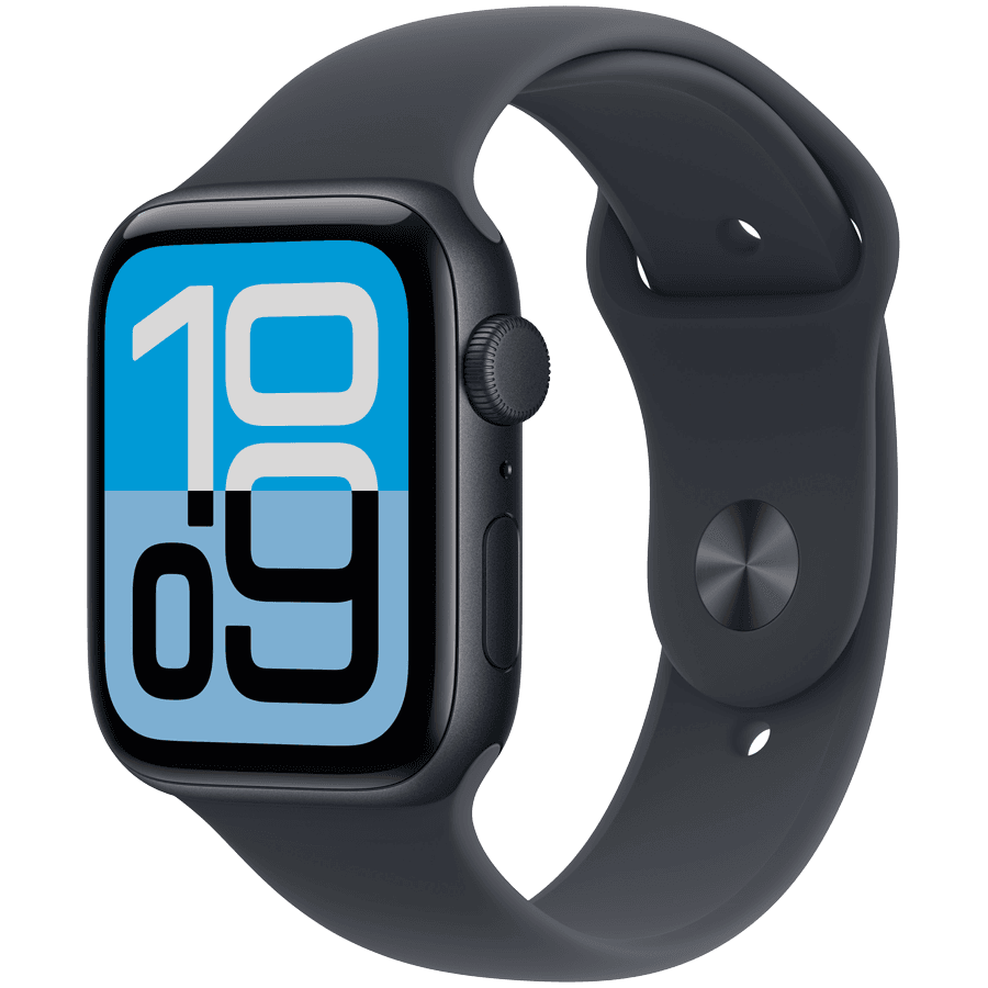 Apple Watch SE 3 GPS 44mm Midnight Aluminium Case with Midnight Sport Band - M/L