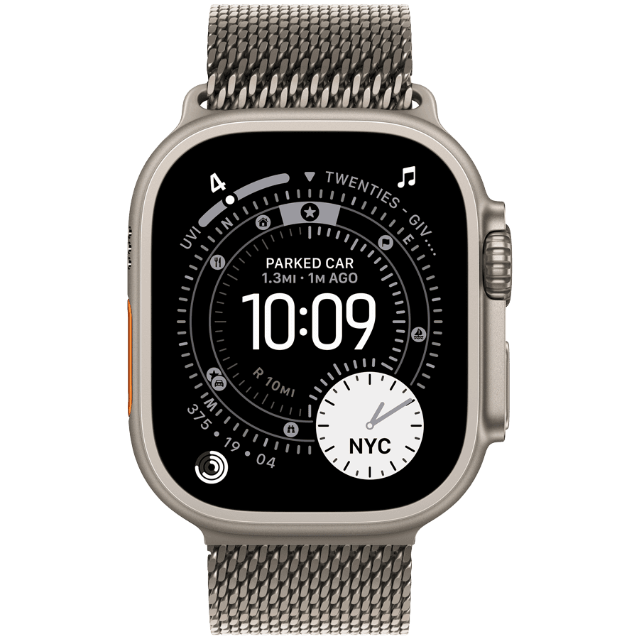 Apple Watch Ultra 3 GPS + Cellular 49mm Natural Titanium Case with Natural Titanium Milanese Loop - Large 2