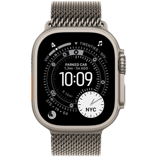 Apple Watch Ultra 3 GPS + Cellular 49mm Natural Titanium Case with Natural Titanium Milanese Loop - Small