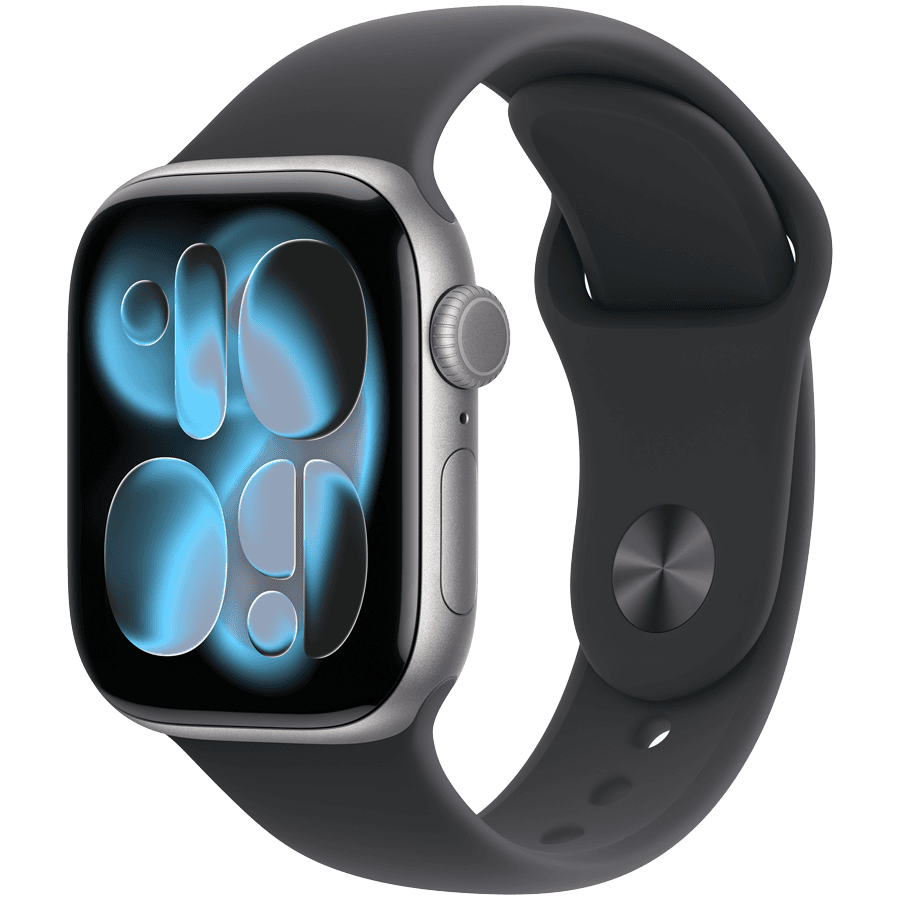 Apple Watch Series 11 GPS 42mm Space Grey Aluminium Case with Black Sport Band - M/L