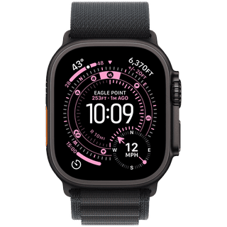 Apple Watch Ultra 3 GPS + Cellular 49mm Black Titanium Case with Black Alpine Loop - Large