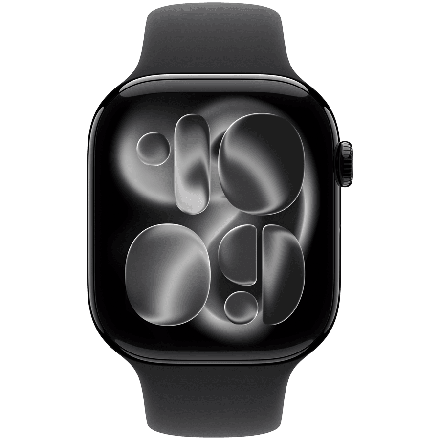 Apple Watch Series 11 GPS 46mm Jet Black Aluminium Case with Black Sport Band - S/M 2