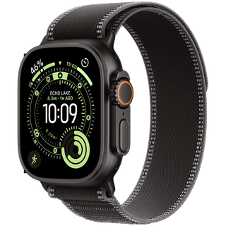 Apple Watch Ultra 3 GPS + Cellular 49mm Black Titanium Case with Black/Charcoal Trail Loop - S/M
